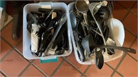 1 Lot - 2 Containers of Random Kitchen Utensils
