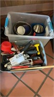 1 Lot - 2 Containers of Random Kitchen Items