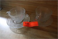 2 Glass Teacups