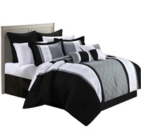 Livingston 8-Pc Black Queen Comforter Set