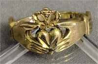 10k Gold Irish Claddagh Ring 1.3 Dwt