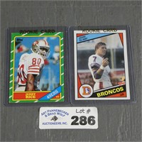 Jerry Rice & John Elway Rookie Football Cards