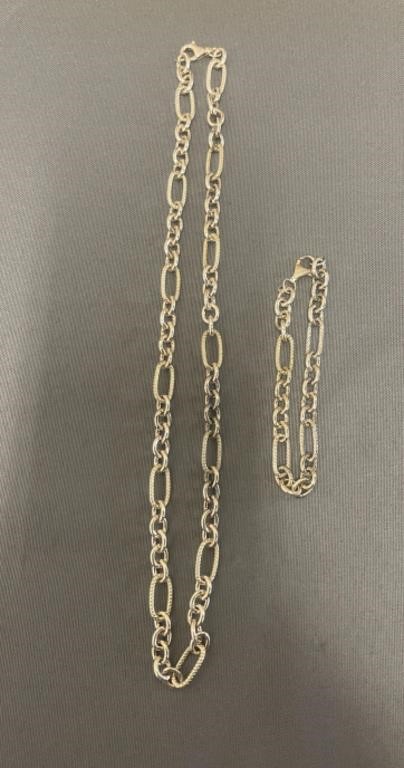 Matching Sterling Necklace & Bracelet