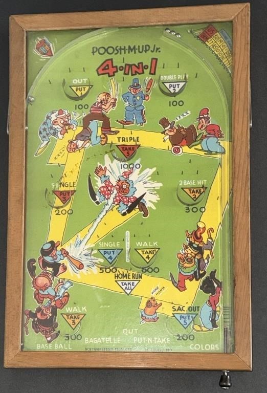 1930s Poosh-M-Up 4-in-1Pinball Game