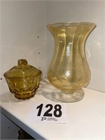 Miscellaneous Glass Gold Vase/Bowl(LR)