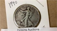 1940 standing liberty half dollar coin silver