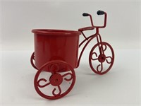 Small Metal Red Tricycle Planter