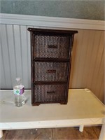 Small wicker "look" 3 drawer chest.