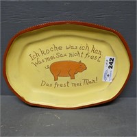 JH Huberhaus Redware Pottery Pig Platter