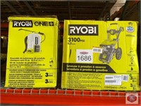 2 pcs mix tools; assorted RYOBI tools