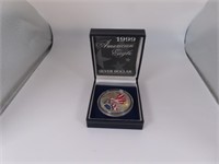 1999 Coloraized SIlver Amer Eagle Dollar LAST MLNM