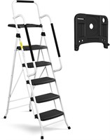 $130  HBTower 5-Step Steel Ladder w/ Handrails