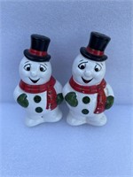 Frosty the Snowman salt and pepper shakers