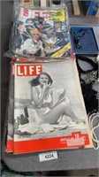 Over 20 vintage life magazines