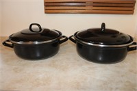 BK Enamel Pots x2