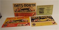 (4) Vintage Nats North car posters. Largest