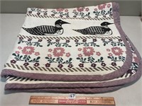 BEAUTIFUL LOON BLANKET 48X61 INCHES