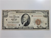 1929 $10 Reserve Bank New York FR-1860b