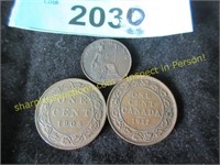 3 early 1900 foreign coins