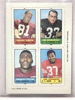 1969 Topps Football 4-In-1 Card