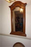 Large Wood Framed Entry Way Mirror