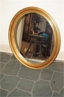 Vintage Gold Framed Oval Mirror