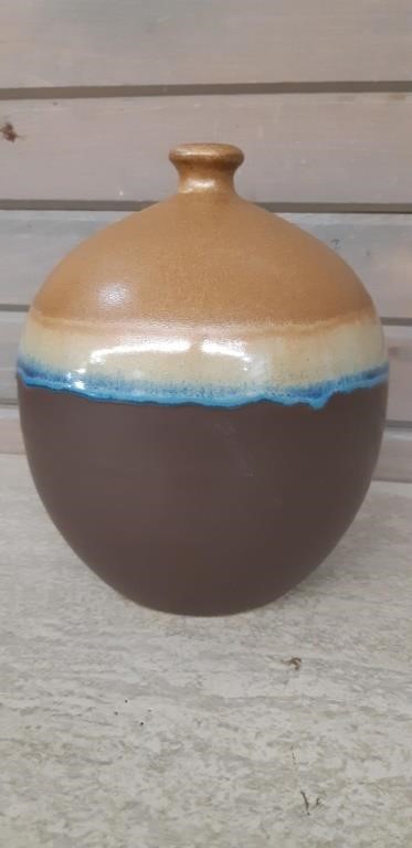 8" Drip Glaze Pottery  Bud Vase