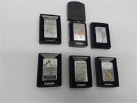 (6) NEW Zippo lighters