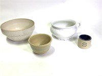 Chamber Pot Stoneware & Other Bowls