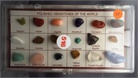 Set of polished gemstones of the world.