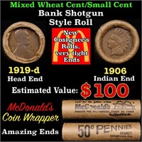 Lincoln Wheat Cent 1c Mixed Roll Orig Brandt McDon