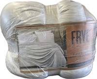 Frye Queen Size Plush Blanket, Grey ^