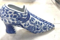 Blue and white shoe
