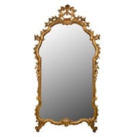 19th Century Large Italian Rococo Giltwood Mirror