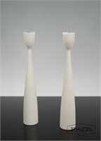 Pair of White Wood Caer Design Danish