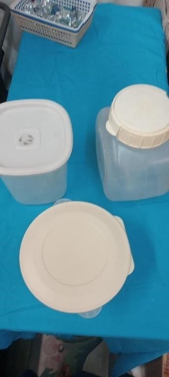 3 Plastic Food Storage Containers