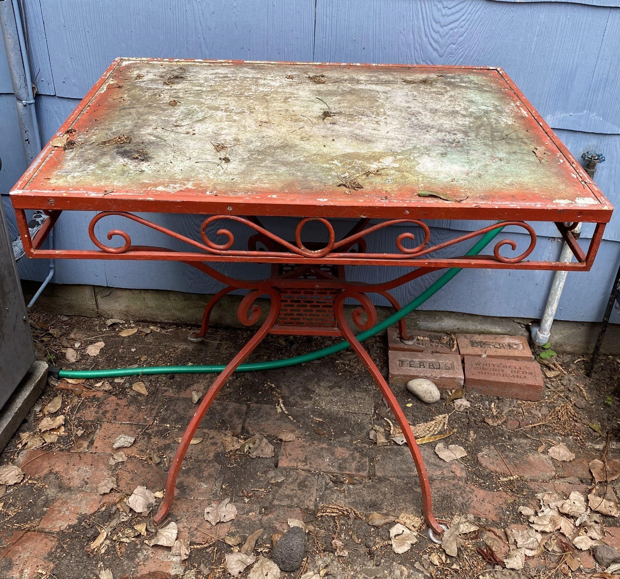 Project Red Metal Table