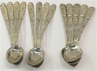 13 S Kirk & Son Sterling Repousse Spoons