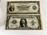 1914 $1 Philly Note & 1923 $1 Silver Certificate