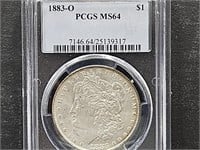 1883-O Morgan Silver Dollar   PCGS  MS 64