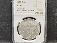 1903 O Morgan Silver Dollar   MS 61