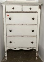 Vintage Shabby Painted Four Drawer Chest