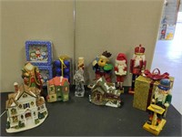 Holiday Decorations, Nutcrackers, Ceramic Houses