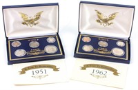 Coin 1951 & 1962 Year To Remember Sets in Boxes