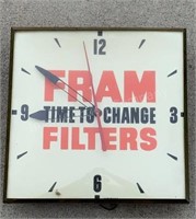 Fram Filters Clock 15.5” X 15.5”