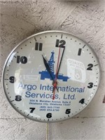 Argo International Services clock 12"