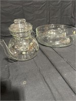 Princess House relish bowl and iced tea pitcher