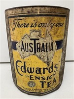Edwards 14LB Tea Tin. King Street, Melbourne