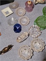 Antique glass items seen in pic