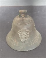 Antique bronze bell 5"diam x 5"h